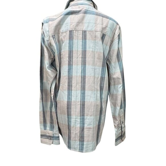Paige Plaid Button-Up Shirt NWT Size M – Soft Cotton Blend, Relaxed Fit - Picture 2 of 6